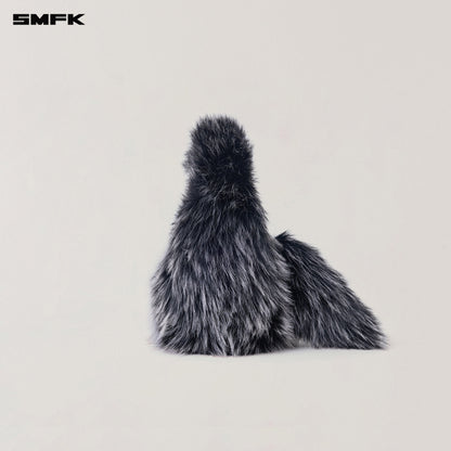 SMFK Compass Cobble Furry Bag Small Silver Fox