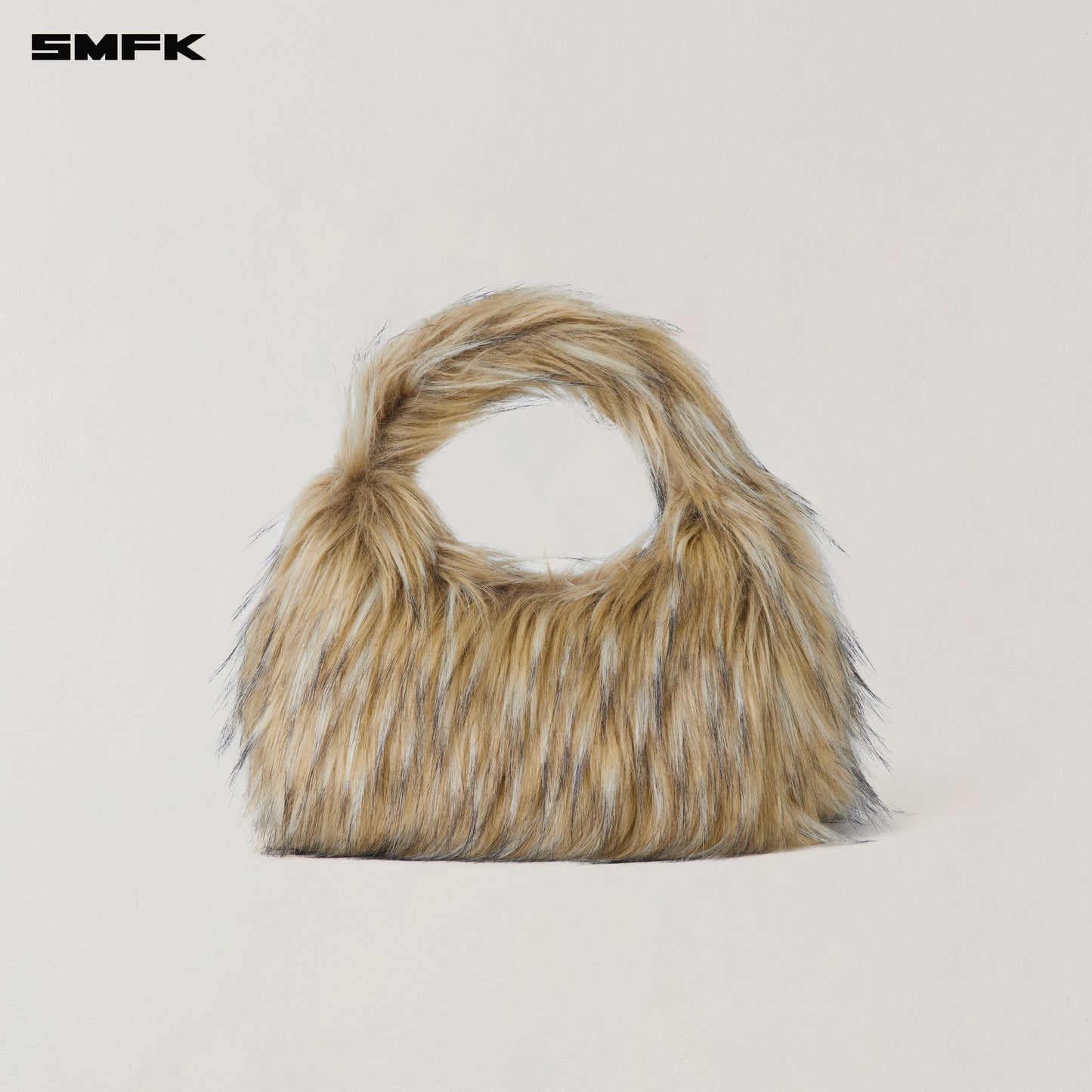 SMFK Compass Cobble Furry Bag Small Wolf Brown