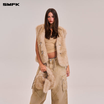 SMFK Compass Cobble Furry Bag Small Sand