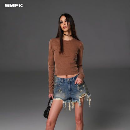 SMFK Mirage Mirror Leather Chocker Small Leopard