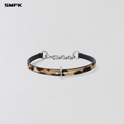 SMFK Mirage Mirror Leather Chocker Small Leopard