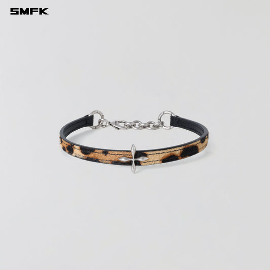SMFK Mirage Mirror Leather Chocker Small Leopard