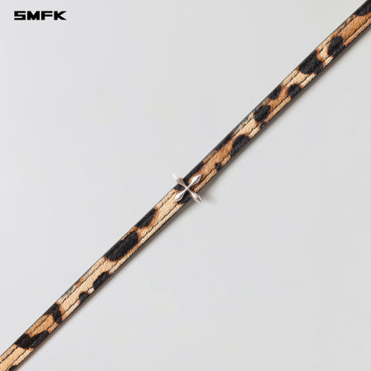 SMFK Mirage Mirror Leather Chocker Small Leopard