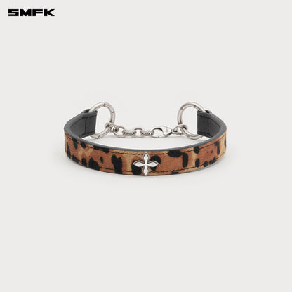 SMFK COMPASS Classic Fur Turtleneck Choker Leopard Print