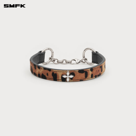 SMFK COMPASS Classic Fur Turtleneck Choker Leopard Print