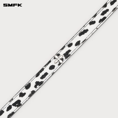 SMFK COMPASS Classic Fur Turtleneck Choker White Leopard