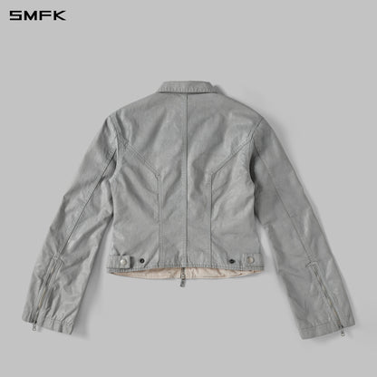 SMFK Myth Aeolus Symmetry Wax Slim Cargo Jacket Wax Cotton Cloud Grey