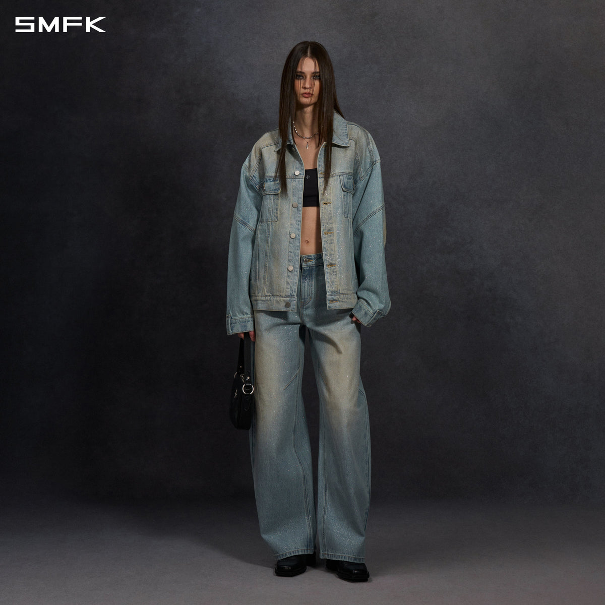 SMFK Mirage Siren Vintage Massive Cargo Jacket Starry Denim U Starry Blue