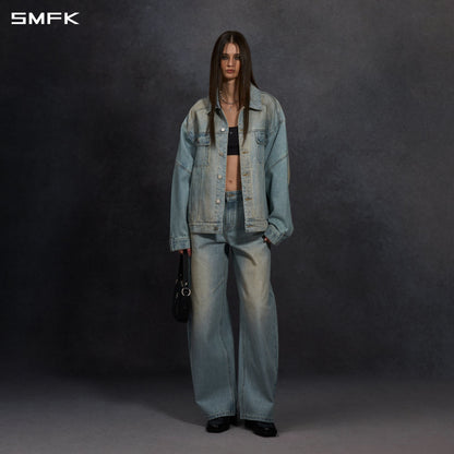 SMFK Mirage Siren Vintage Massive Cargo Jacket Starry Denim U Starry Blue