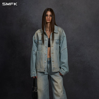 SMFK Mirage Siren Vintage Massive Cargo Jacket Starry Denim U Starry Blue