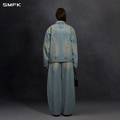 SMFK Mirage Siren Vintage Massive Cargo Jacket Starry Denim U Starry Blue