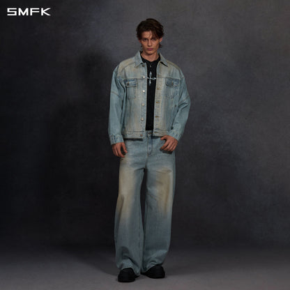 SMFK Mirage Siren Vintage Massive Cargo Jacket Starry Denim U Starry Blue