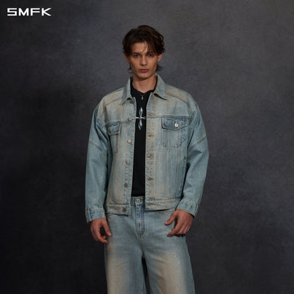 SMFK Mirage Siren Vintage Massive Cargo Jacket Starry Denim U Starry Blue