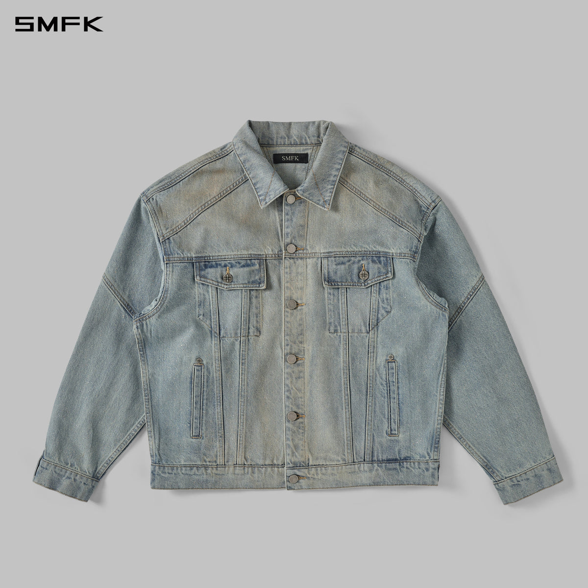 SMFK Mirage Siren Vintage Massive Cargo Jacket Starry Denim U Starry Blue