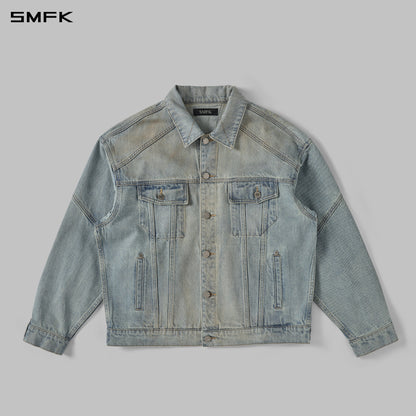 SMFK Mirage Siren Vintage Massive Cargo Jacket Starry Denim U Starry Blue