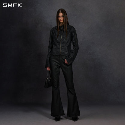 SMFK Myth Aeolus Symmetry Cut Wax Cargo Jacket Wax Cotton Wax Black