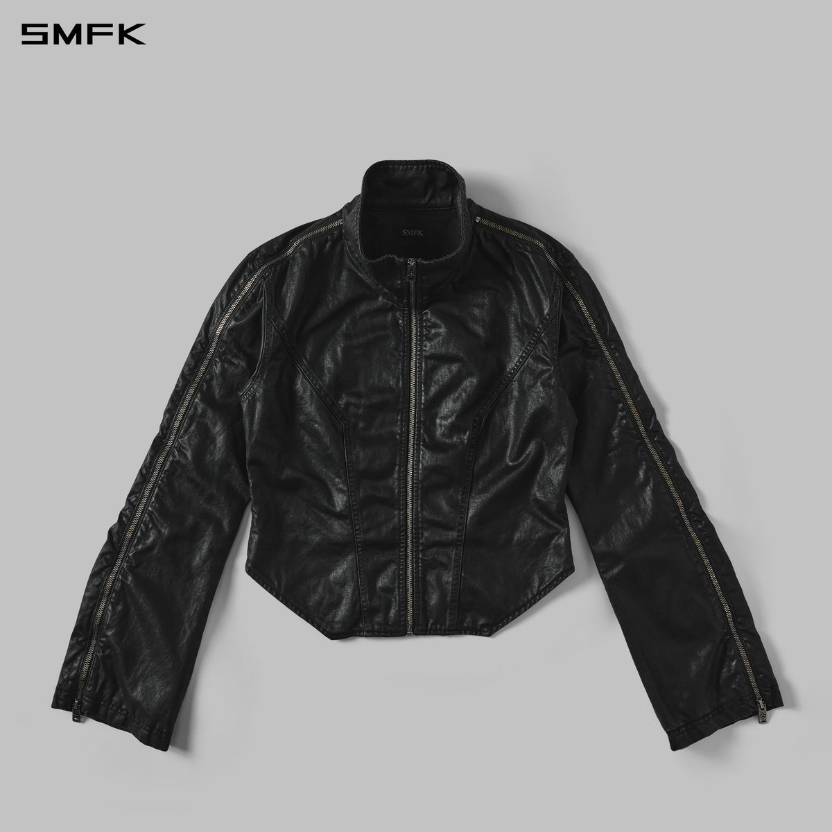 SMFK Myth Aeolus Symmetry Cut Wax Cargo Jacket Wax Cotton Wax Black