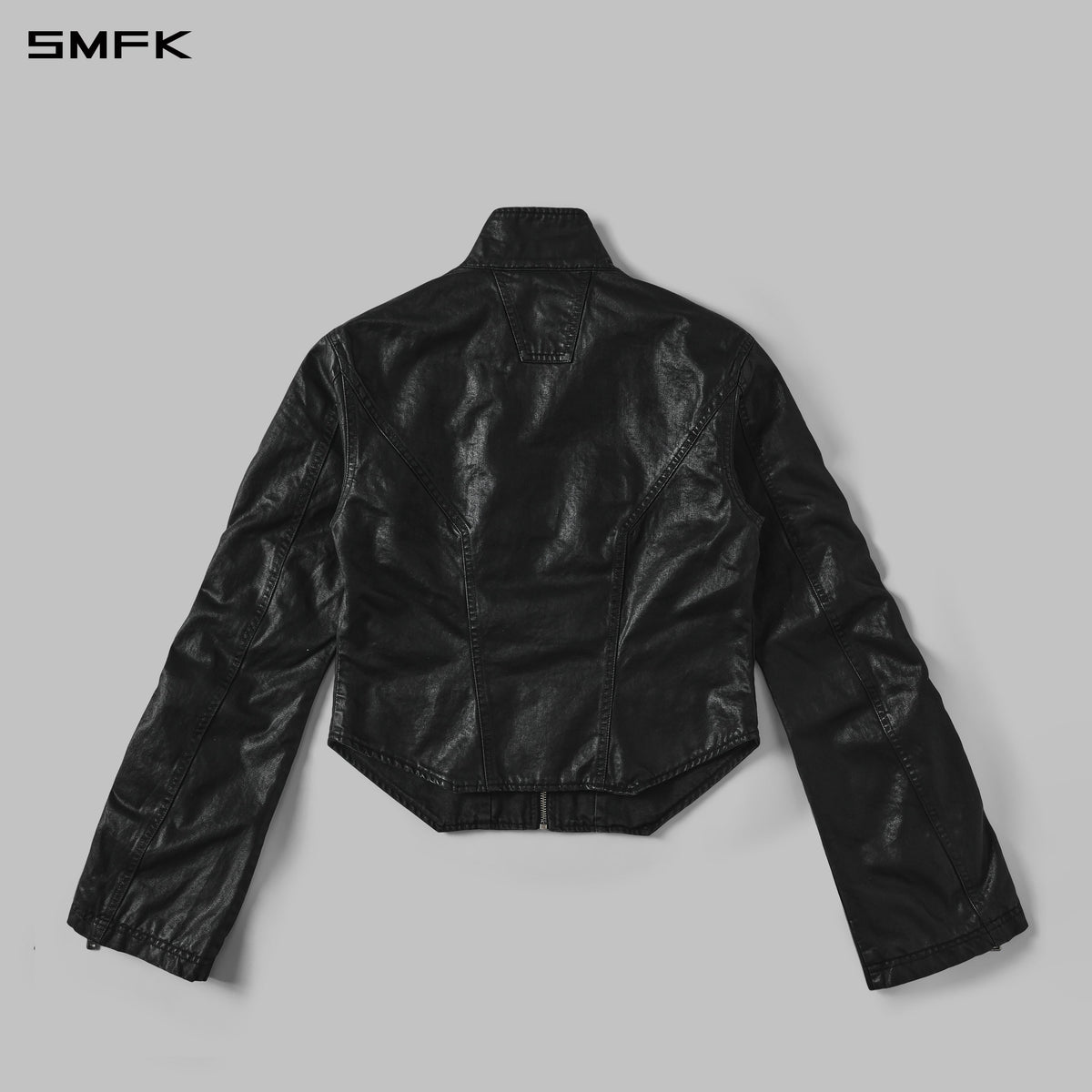 SMFK Myth Aeolus Symmetry Cut Wax Cargo Jacket Wax Cotton Wax Black