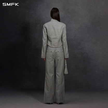 SMFK Myth Aeolus Symmetry Cut Wax Cargo Jacket Wax Cotton Wax Grey
