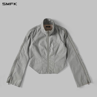 SMFK Myth Aeolus Symmetry Cut Wax Cargo Jacket Wax Cotton Wax Grey