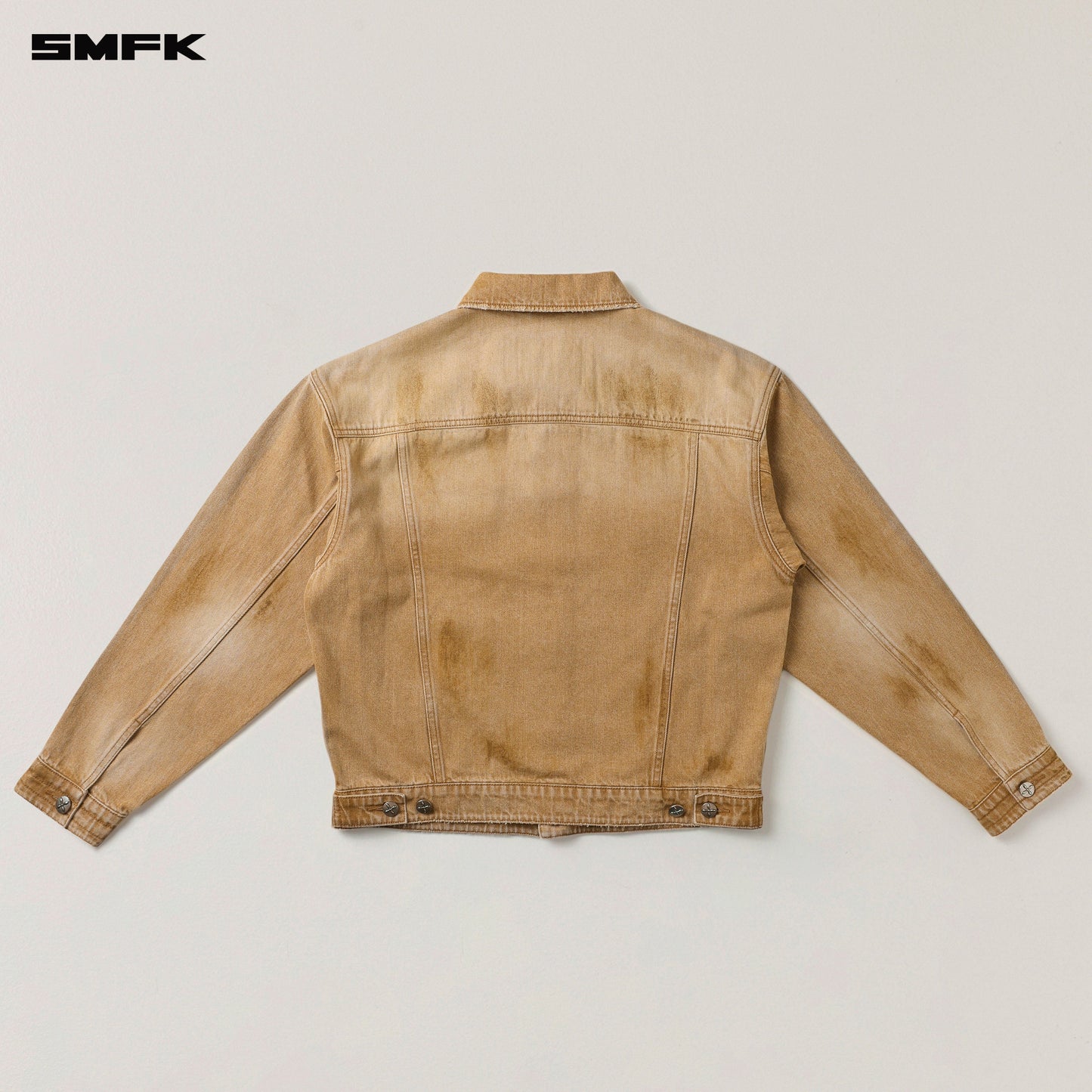 SMFK Compass Mode Wild Flame Denim Jacket Grassland Khaki
