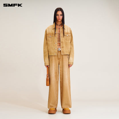 SMFK Compass Permanent Slim Denim Jacket Grassland Khaki