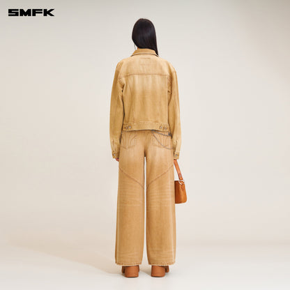 SMFK Compass Permanent Slim Denim Jacket Grassland Khaki