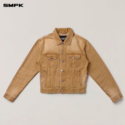 SMFK Compass Permanent Slim Denim Jacket Grassland Khaki