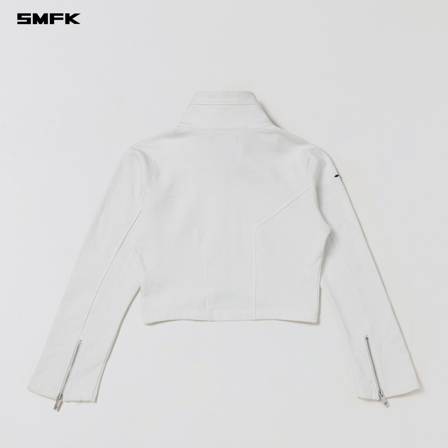 SMFK Permanent Prism Short Jacket Cotton Wool Silk Cloud White