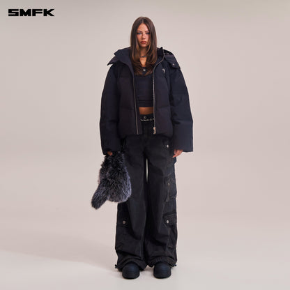 SMFK Compass Mode Wasteland Hunting Down Jacket Loose Wild Black