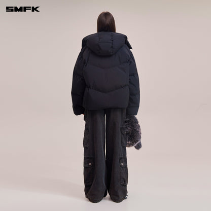 SMFK Compass Mode Wasteland Hunting Down Jacket Loose Wild Black