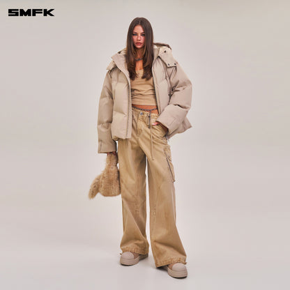 SMFK Compass Mode Wasteland Hunting Down Jacket Loose Fade Sand