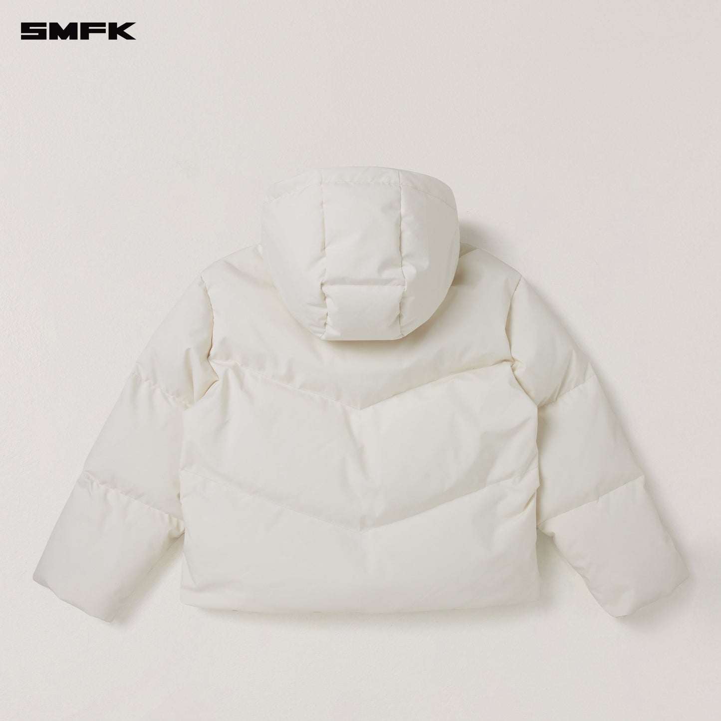 SMFK Compass Mode Wasteland Hunting Down Jacket Loose Snow Mountain White