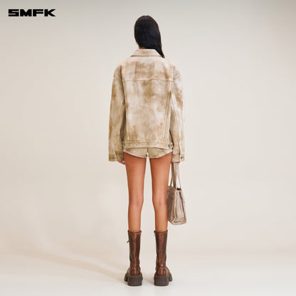 SMFK Rage Wild Huge Denim Jacket Wild Brown