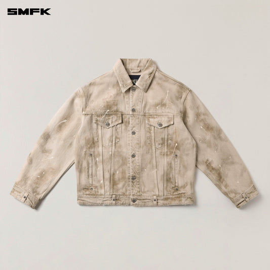 SMFK Rage Wild Huge Denim Jacket Wild Brown