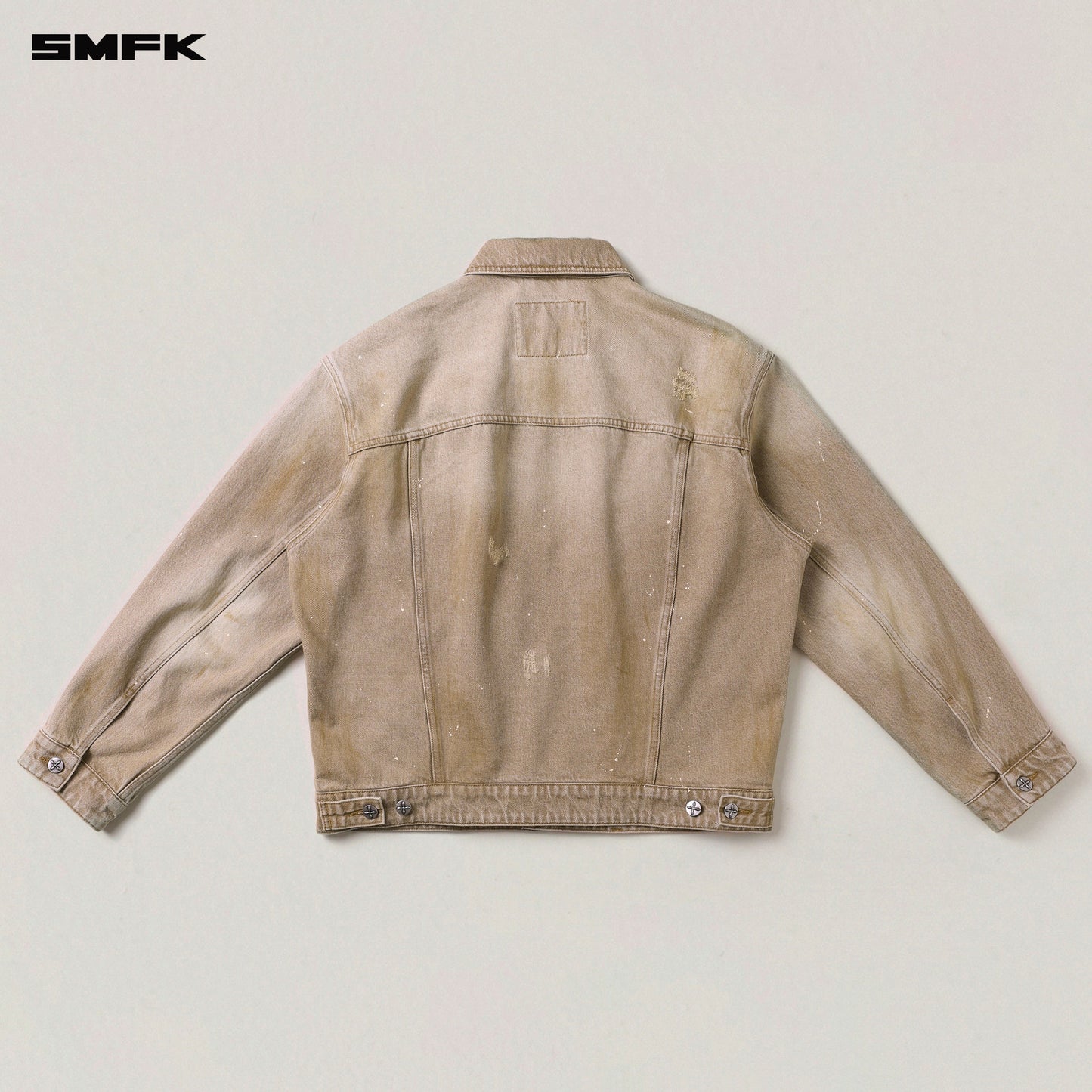 SMFK Rage Wild Huge Denim Jacket (Handcrafted) Wild Cowboy Brown