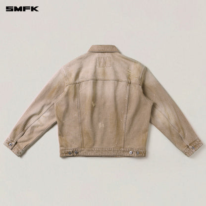SMFK Rage Wild Huge Denim Jacket (Handcrafted) Wild Cowboy Brown
