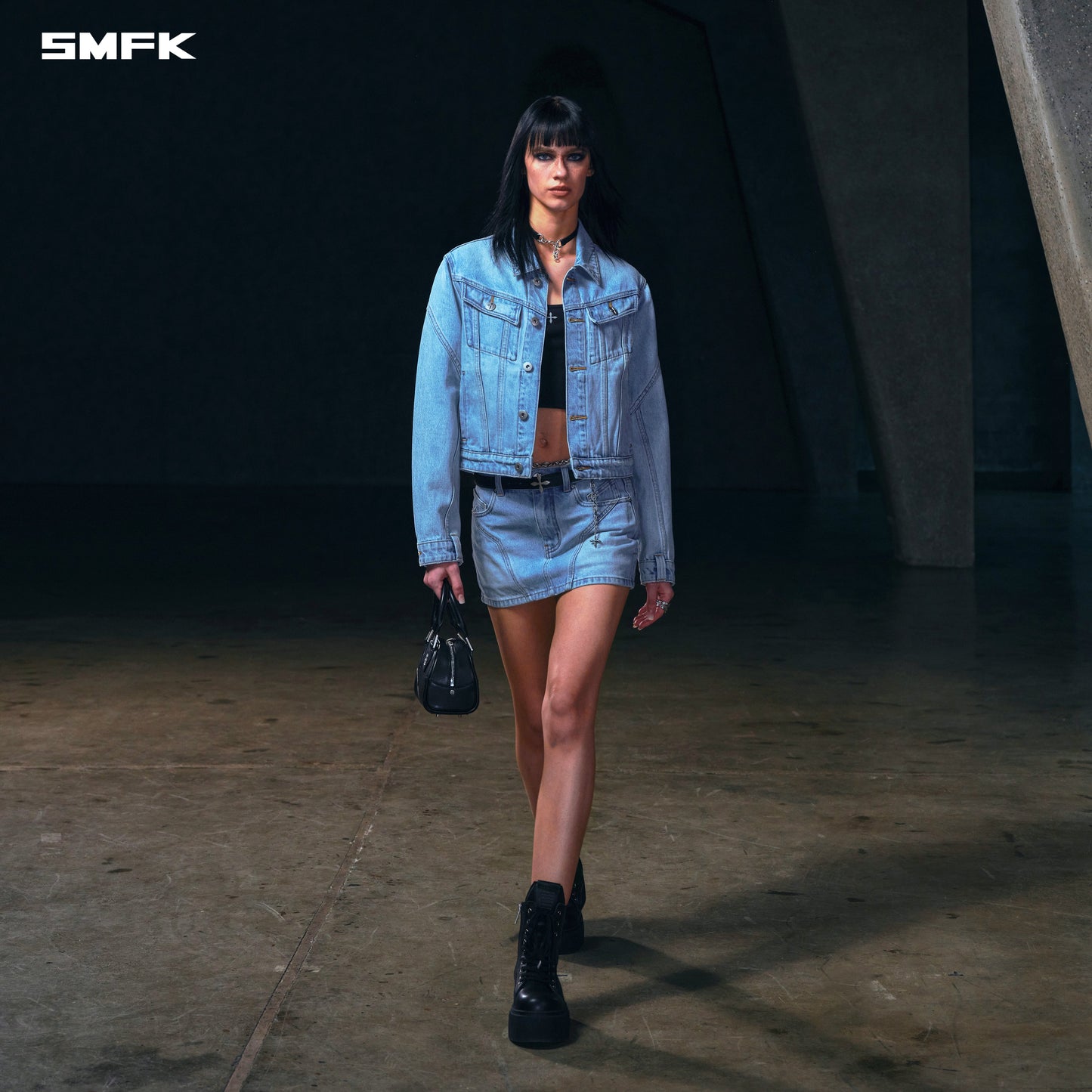 SMFK Wild Mirage Slim Denim Jacket/Cotton Wild Sky Blue