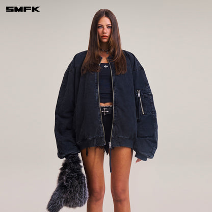 SMFK Vintage Vanish Storm Dye Massive Pilot Jacket/Stone Wash Vanish Black