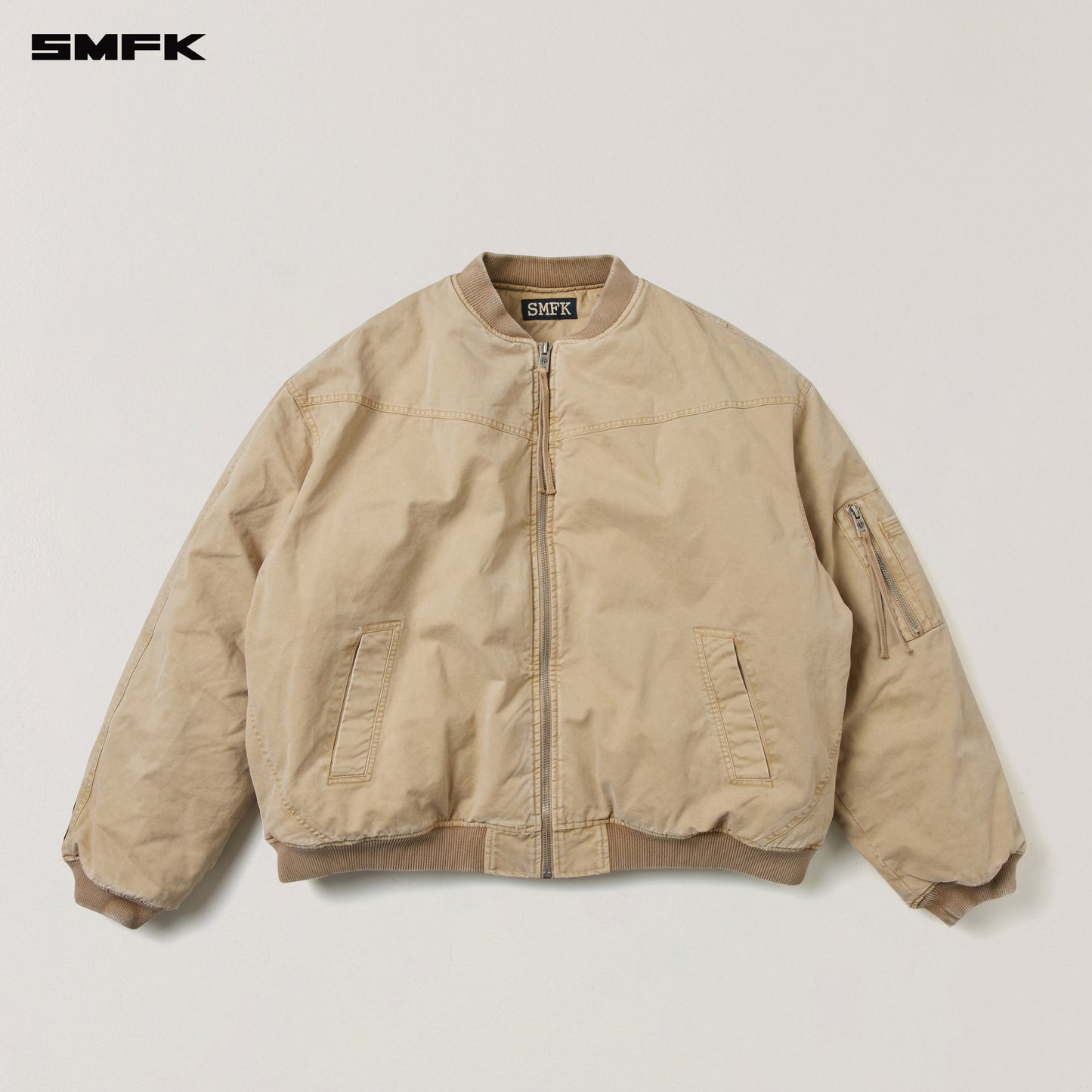 SMFK Vintage Vanish Storm Dye Massive Pilot Jacket/Stone Wash Vanish Sand