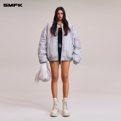 SMFK Vintage Vanish Storm Dye Massive Pilot Jacket/Stone Wash Vanish White