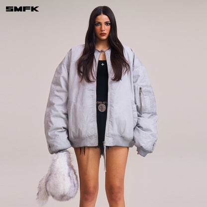 SMFK Vintage Vanish Storm Dye Massive Pilot Jacket/Stone Wash Vanish White