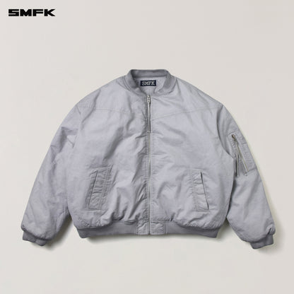 SMFK Vintage Vanish Storm Dye Massive Pilot Jacket/Stone Wash Vanish White