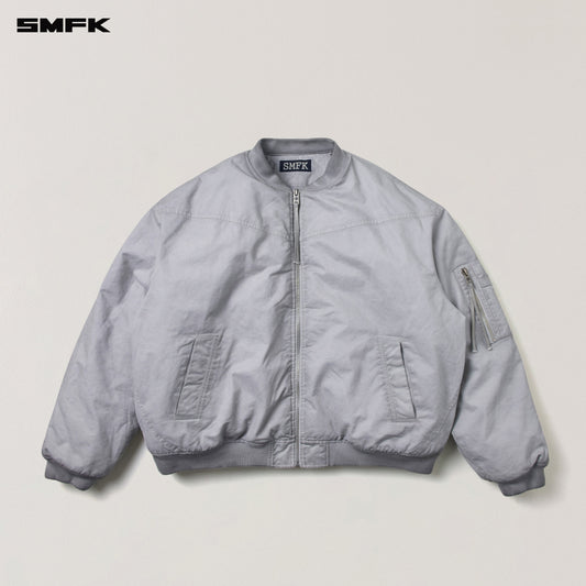SMFK Vintage Vanish Storm Dye Massive Pilot Jacket/Stone Wash Vanish White