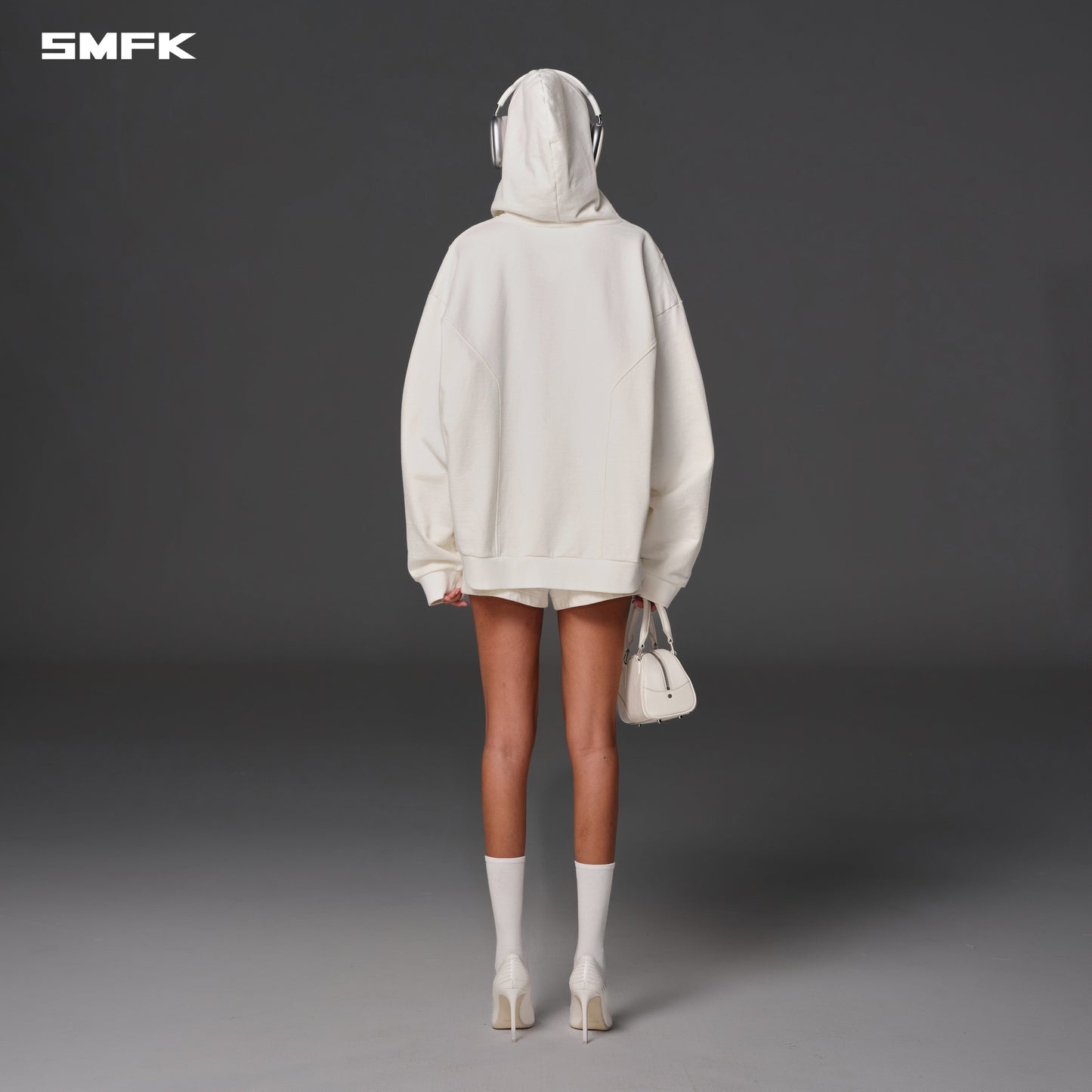 SMFK Permanent Muse Loose Hoodie Cotton Cloud White