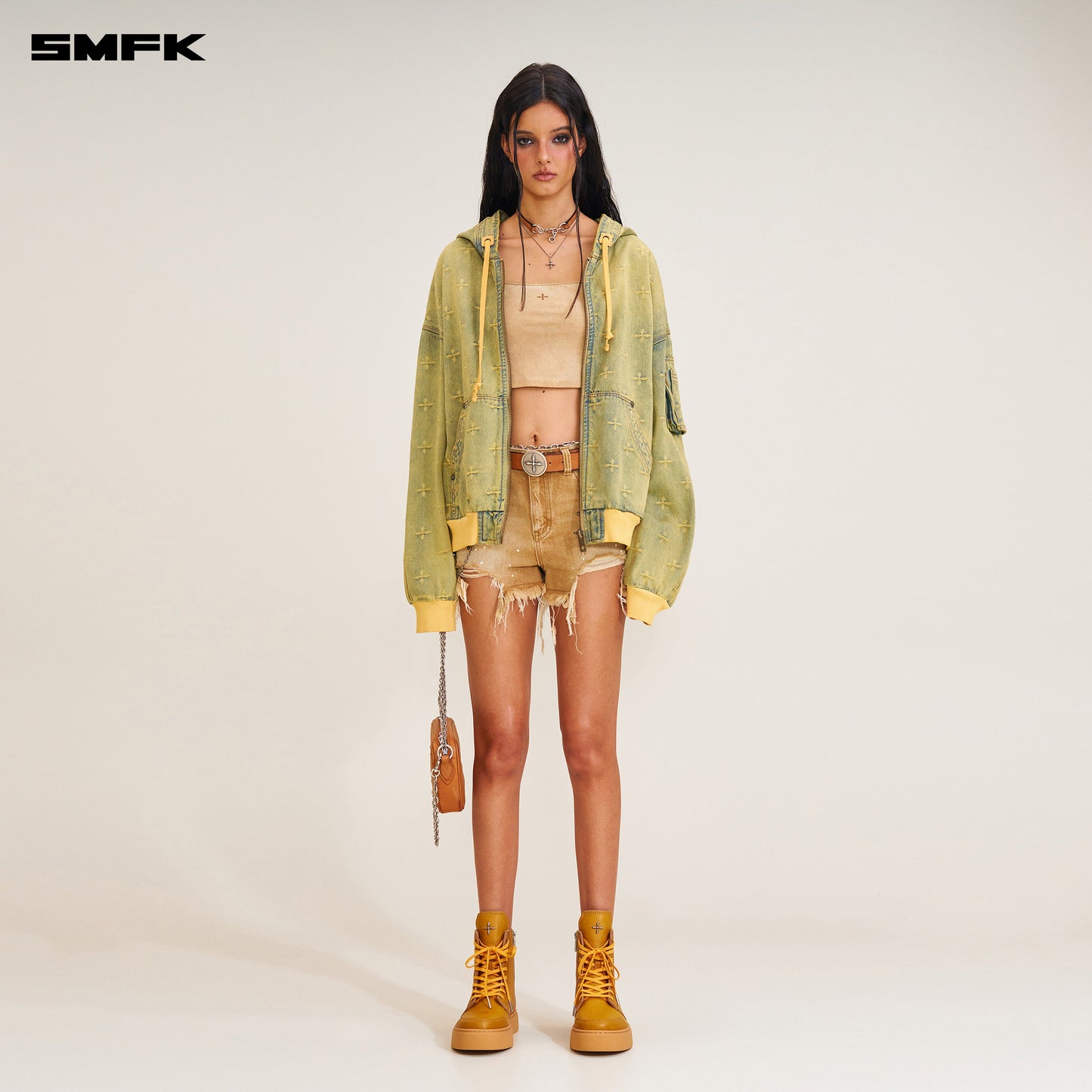 SMFK Ancient Myth Denim Oversized Hoodie Ancient Myth (Yellow)