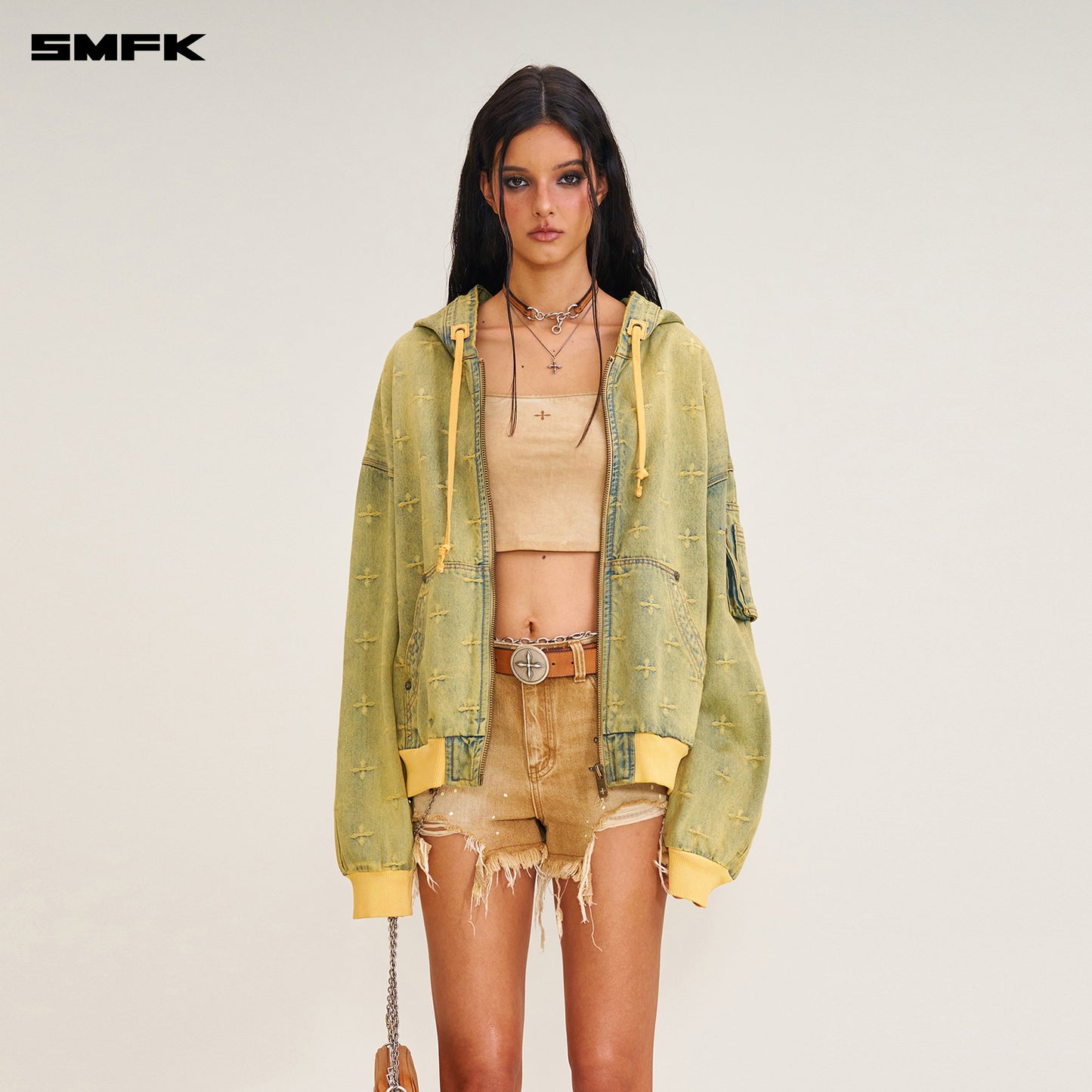SMFK Ancient Myth Denim Oversized Hoodie Ancient Myth (Yellow)