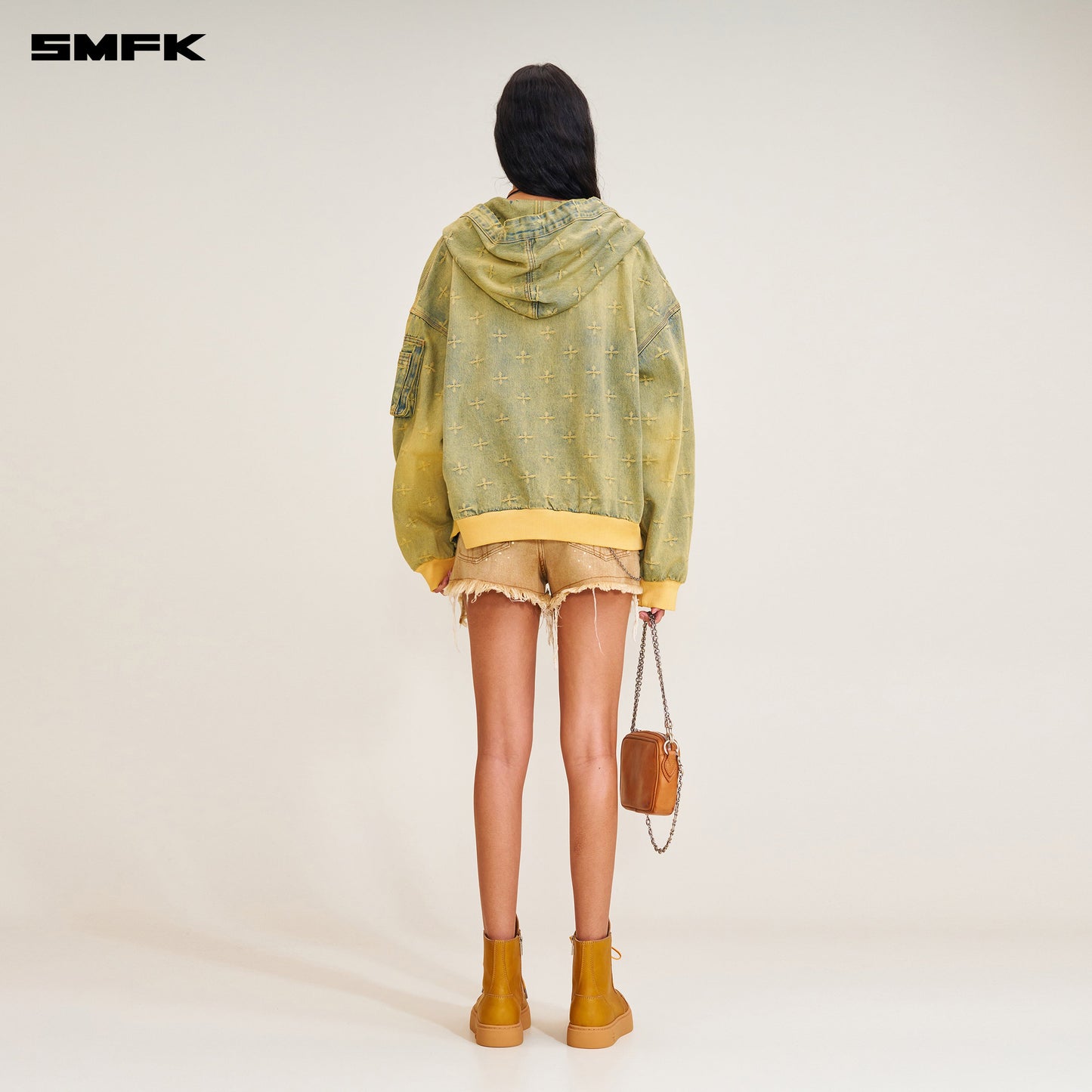 SMFK Ancient Myth Denim Oversized Hoodie Ancient Myth (Yellow)