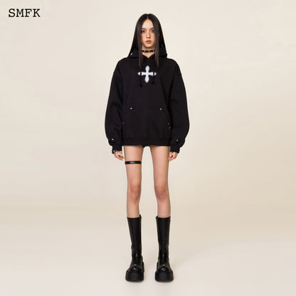 SMFK Compass Classic Cross Graffiti Black Hoodie