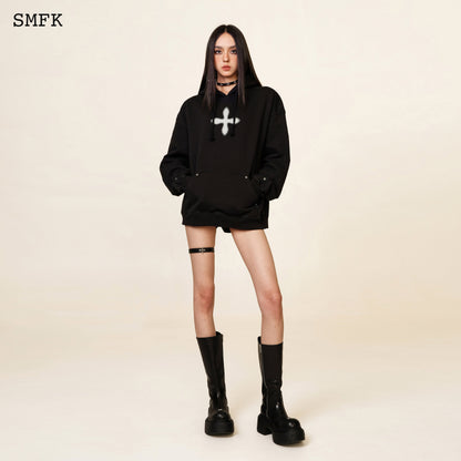 SMFK Compass Classic Cross Graffiti Black Hoodie